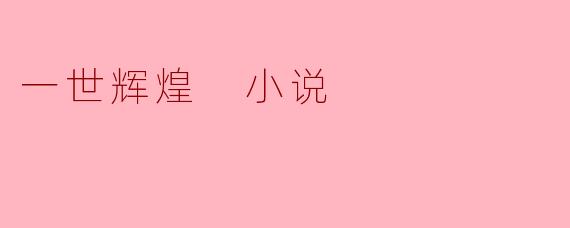 一世辉煌 小说